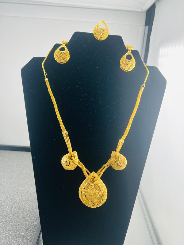 24k gold plated necklace set