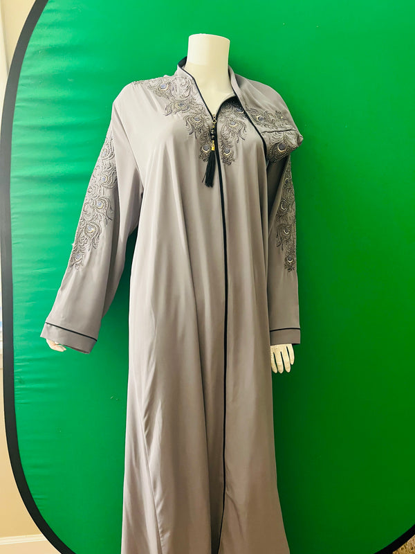 Grey abaya