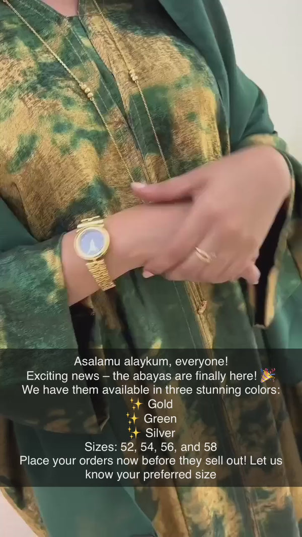 Farasha Green Abaya Dress