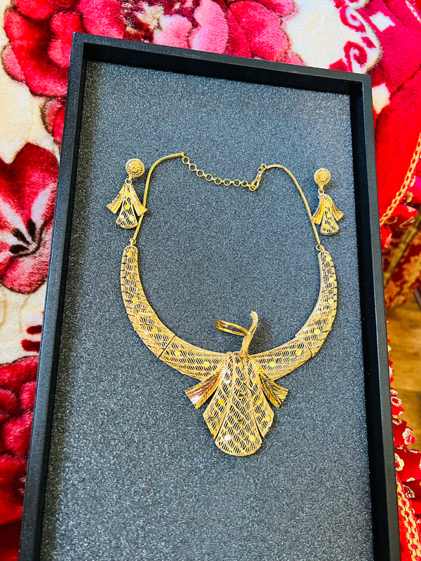 24k gold plated necklace set